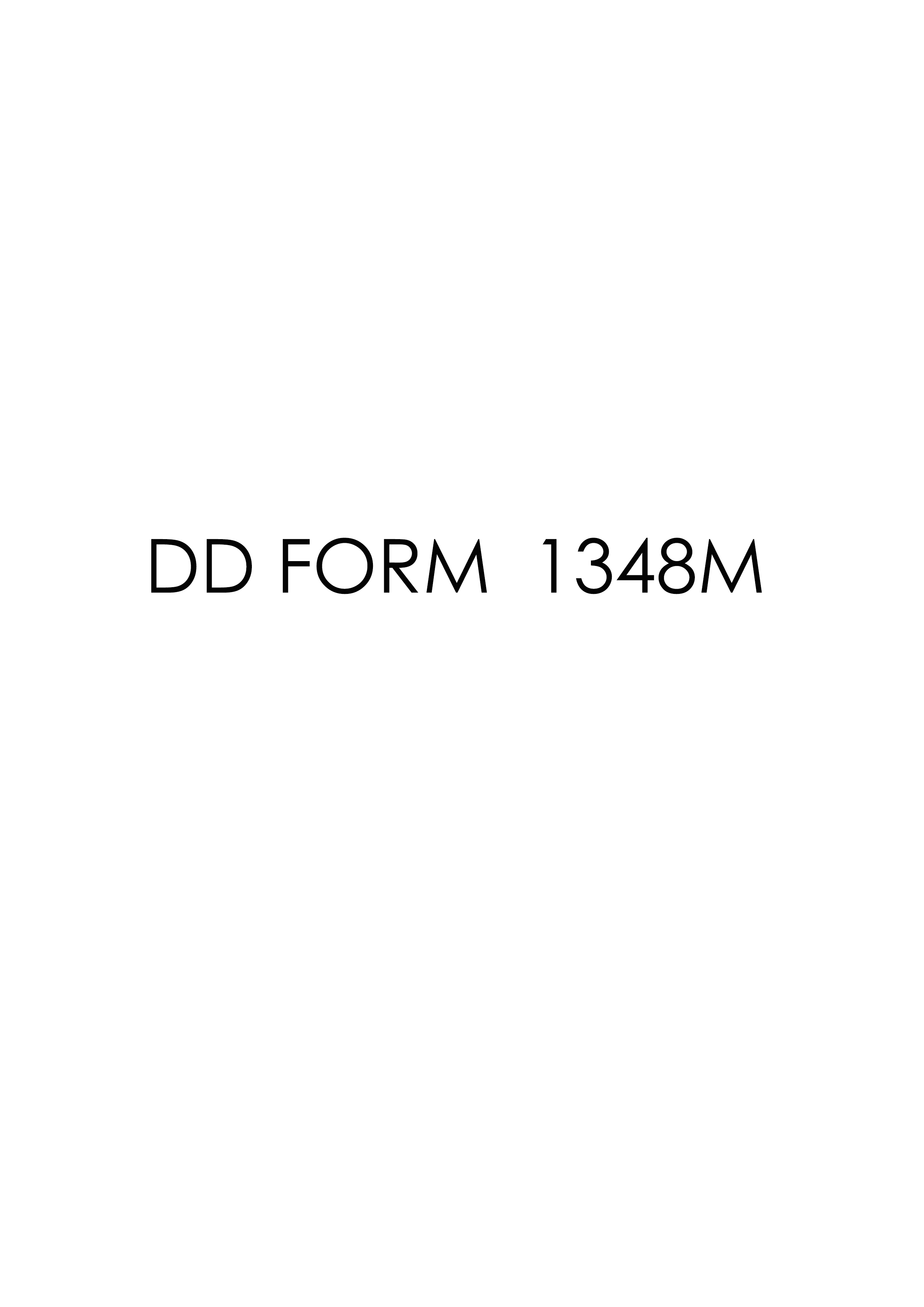 Download Fillable dd Form 1348M