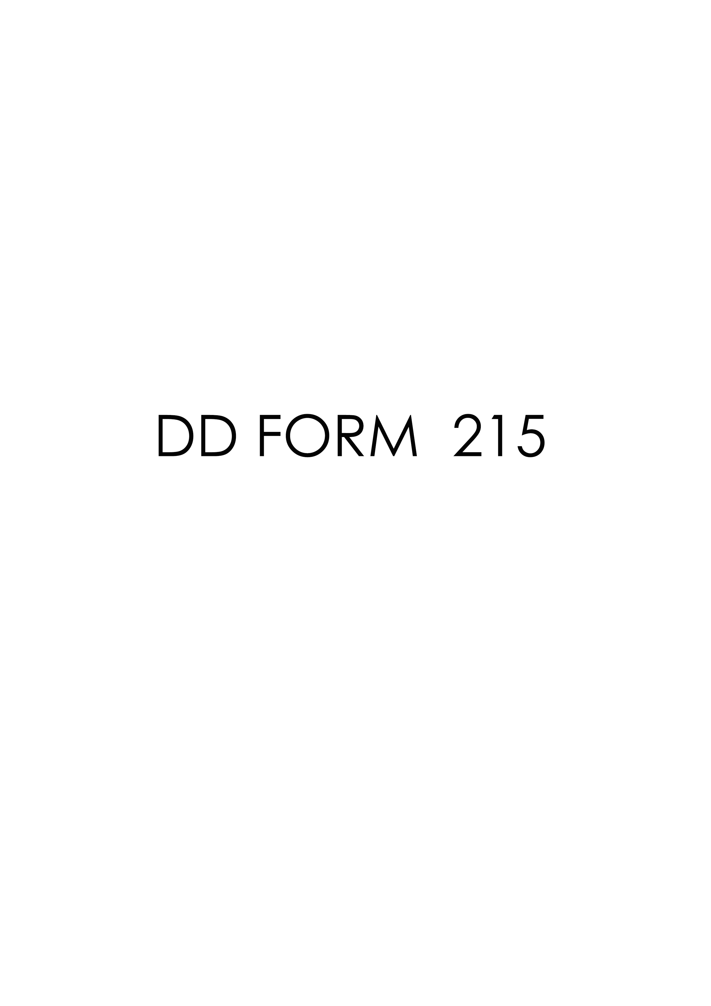 Download Fillable dd Form 215