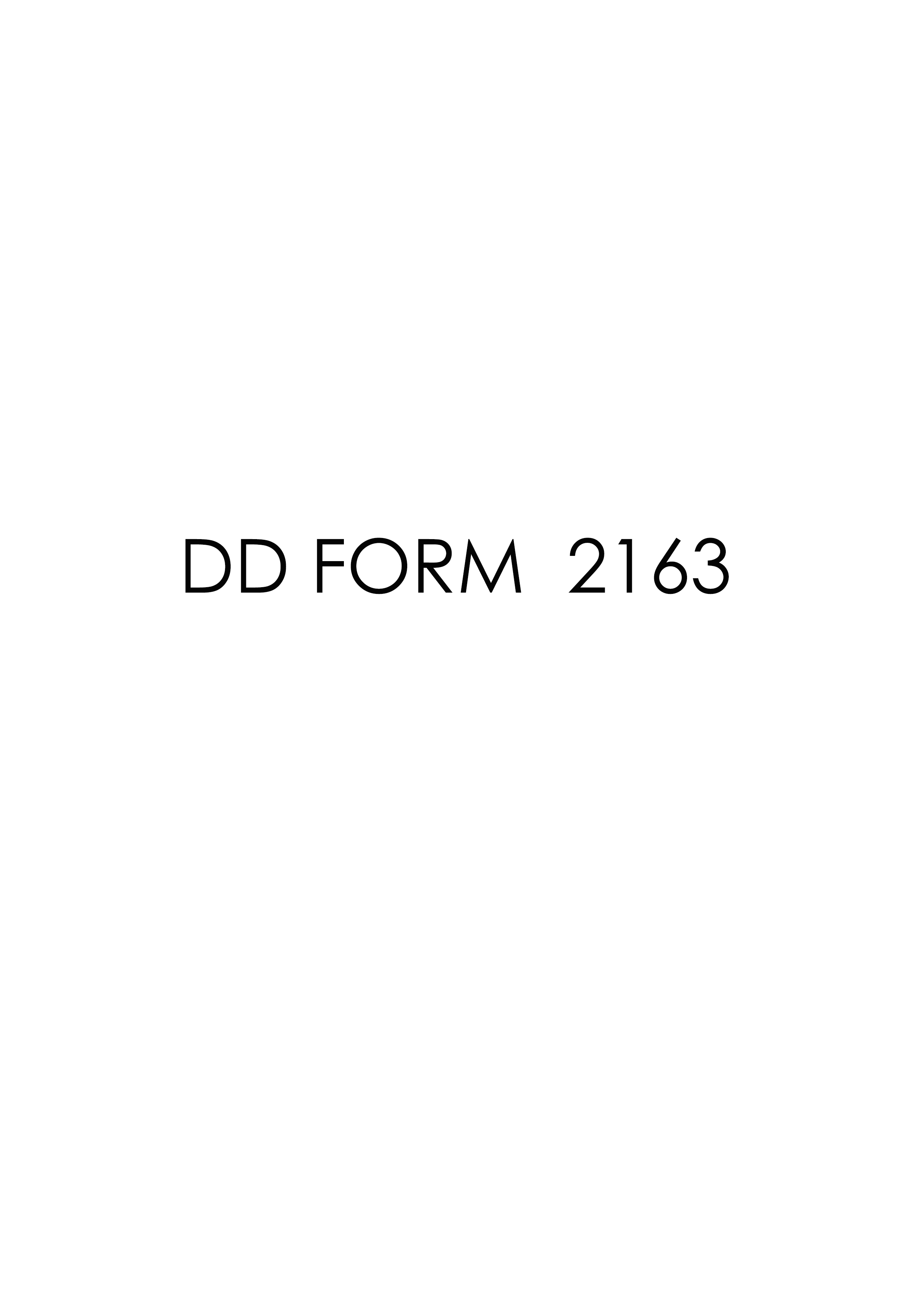 Download Fillable dd Form 2163