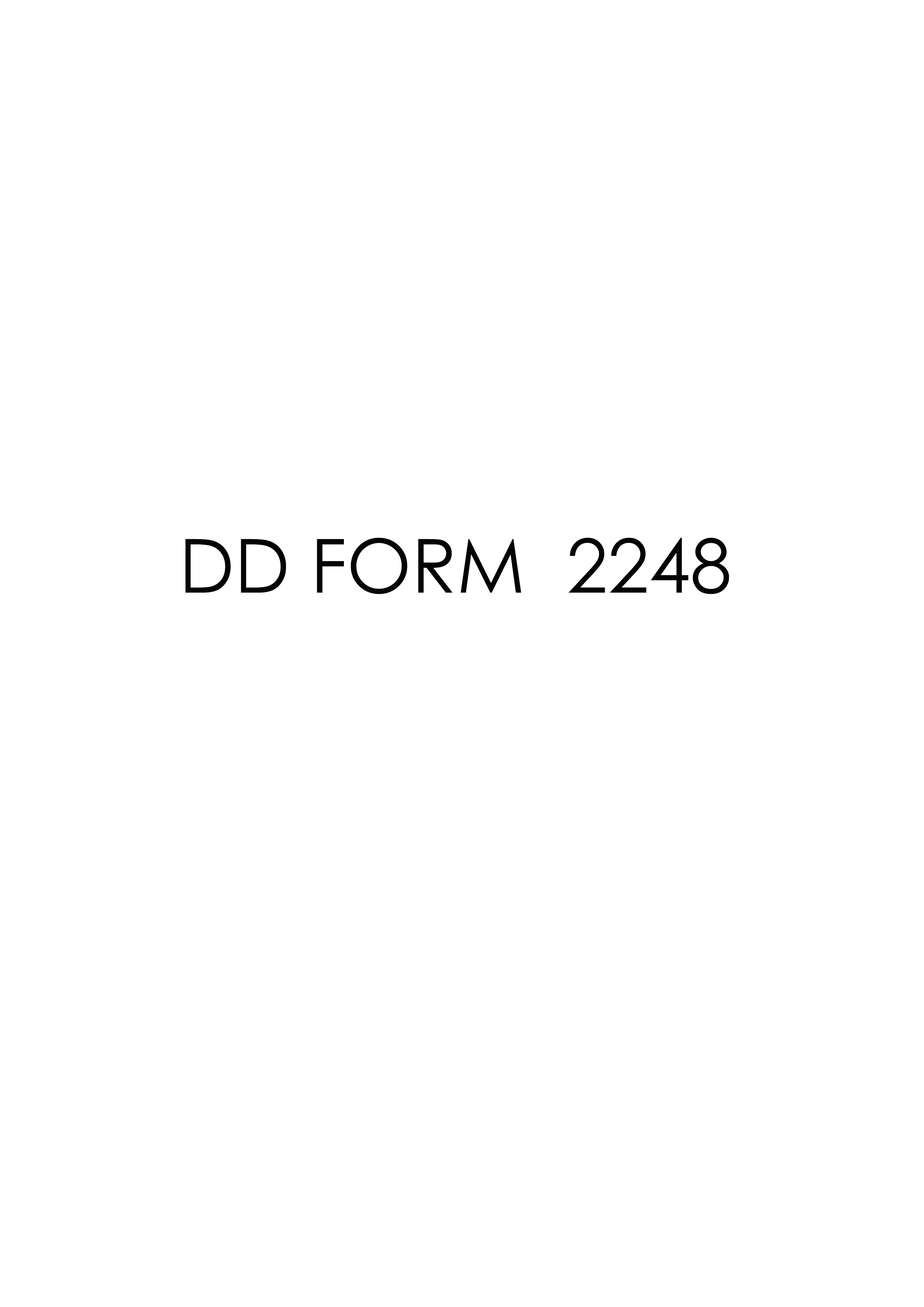 Download Fillable dd Form 2248
