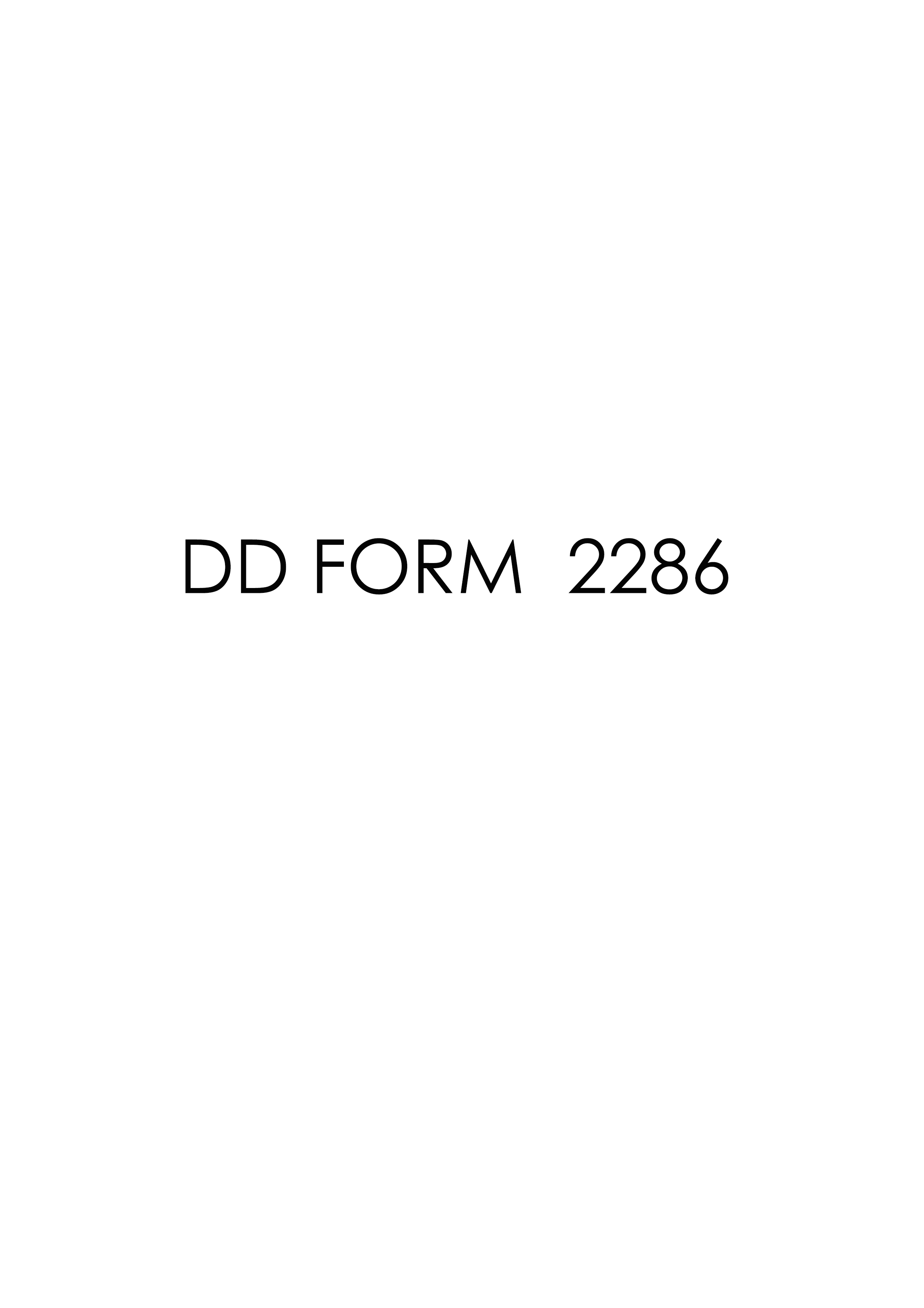 Download Fillable dd Form 2286