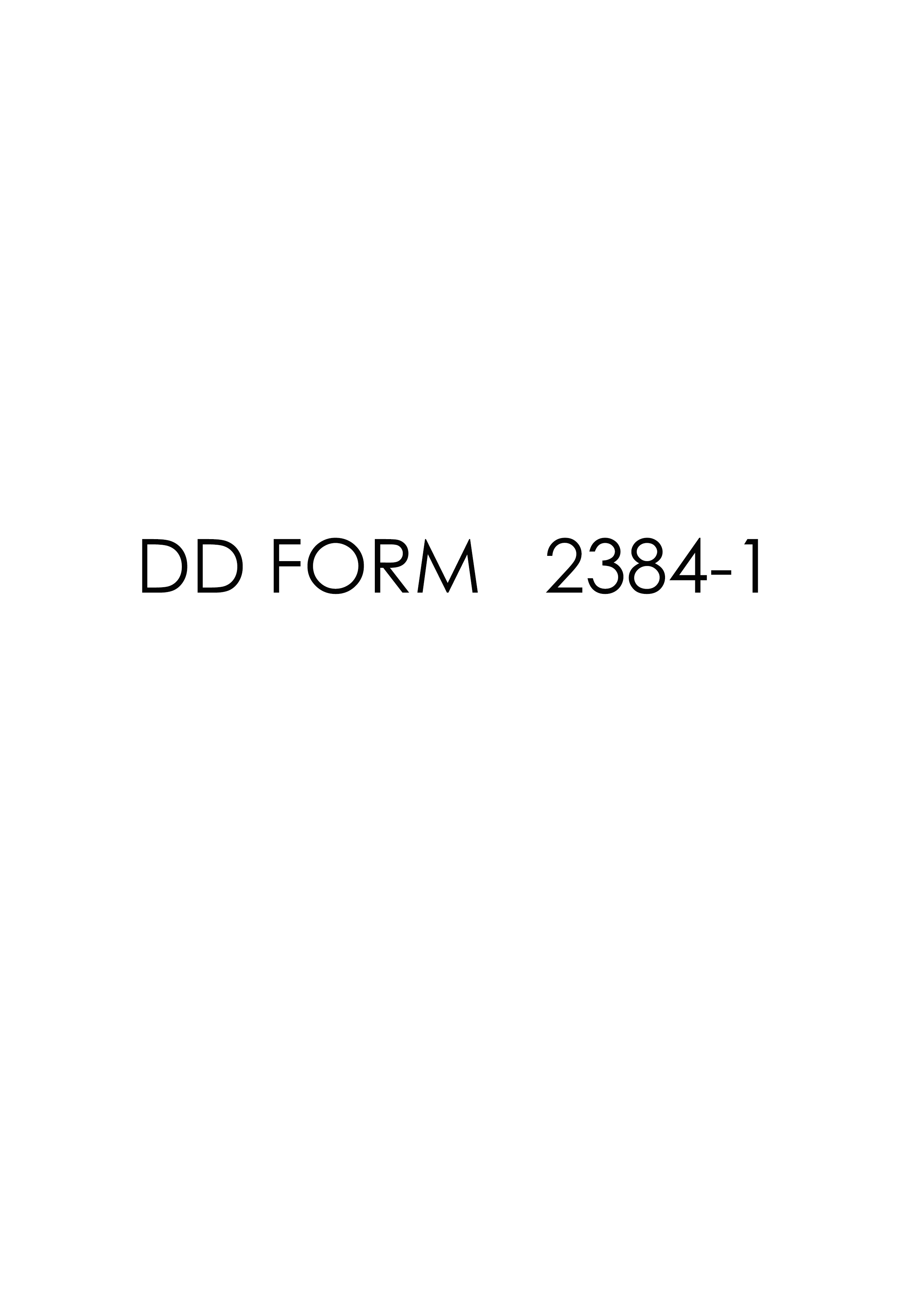 Download Fillable dd Form 2384-1