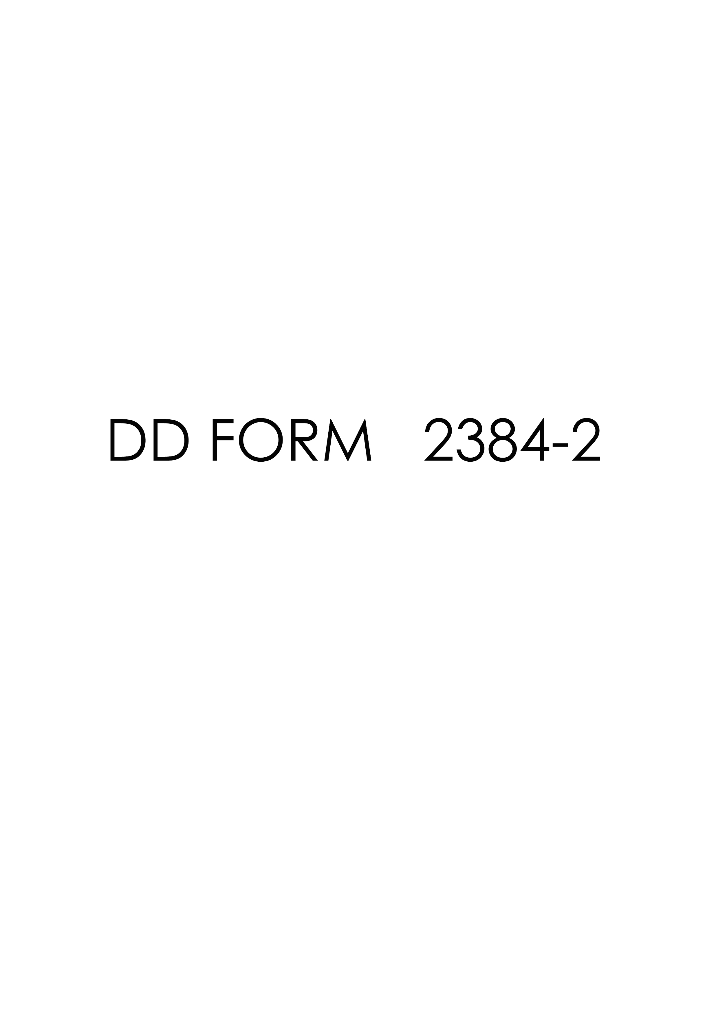 Download Fillable dd Form 2384-2