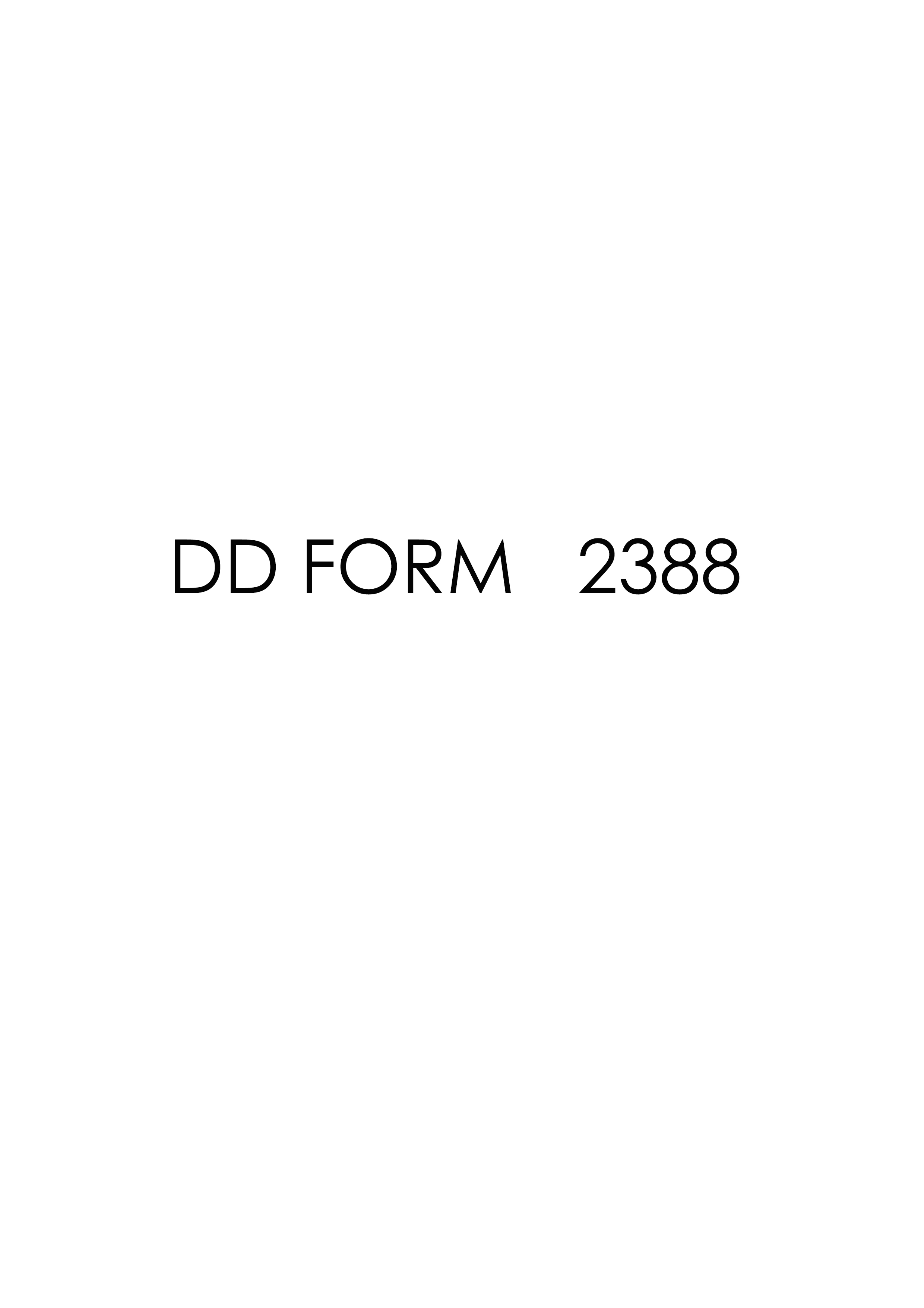 Download Fillable dd Form 2388