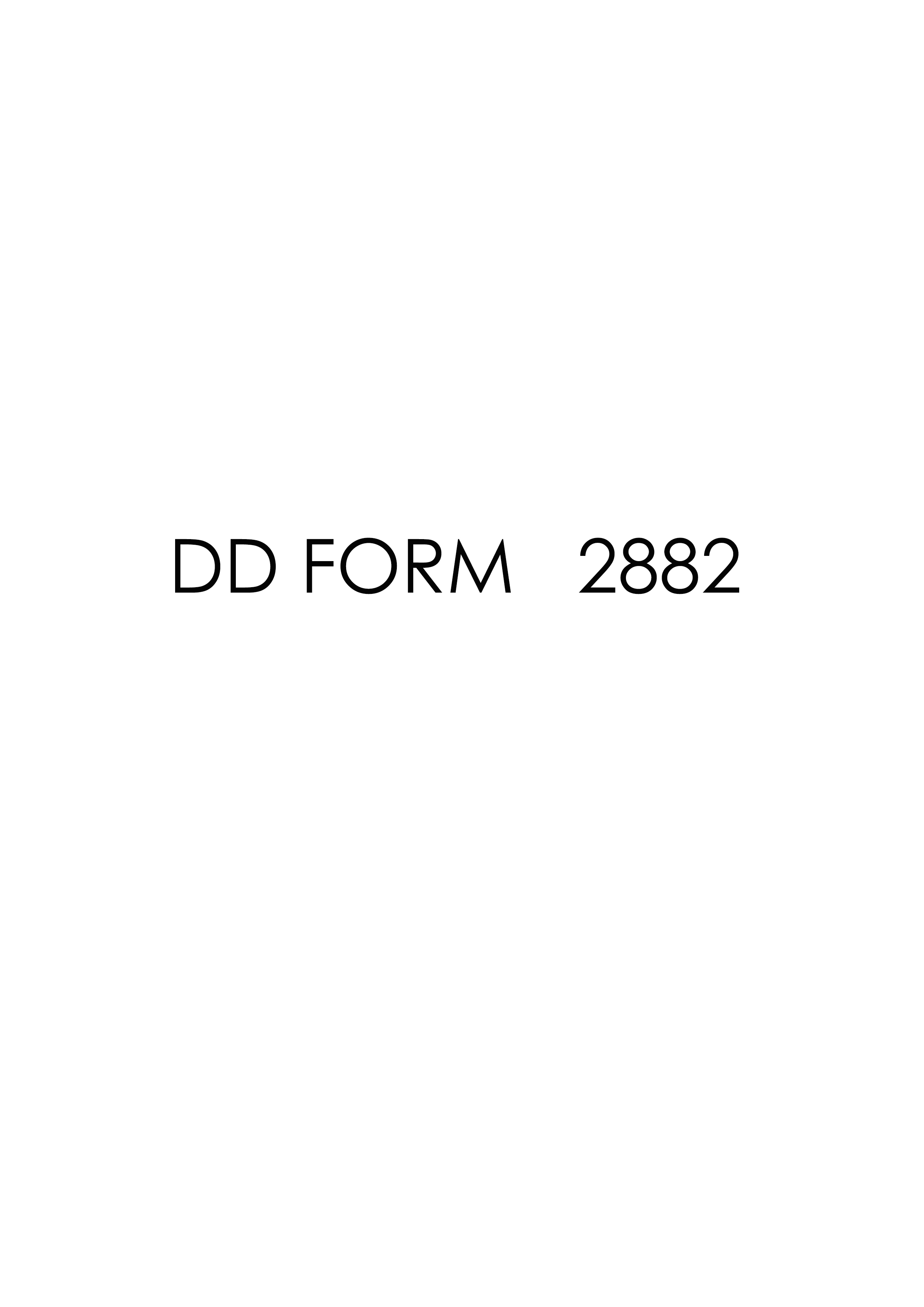 Download Fillable dd Form 2882