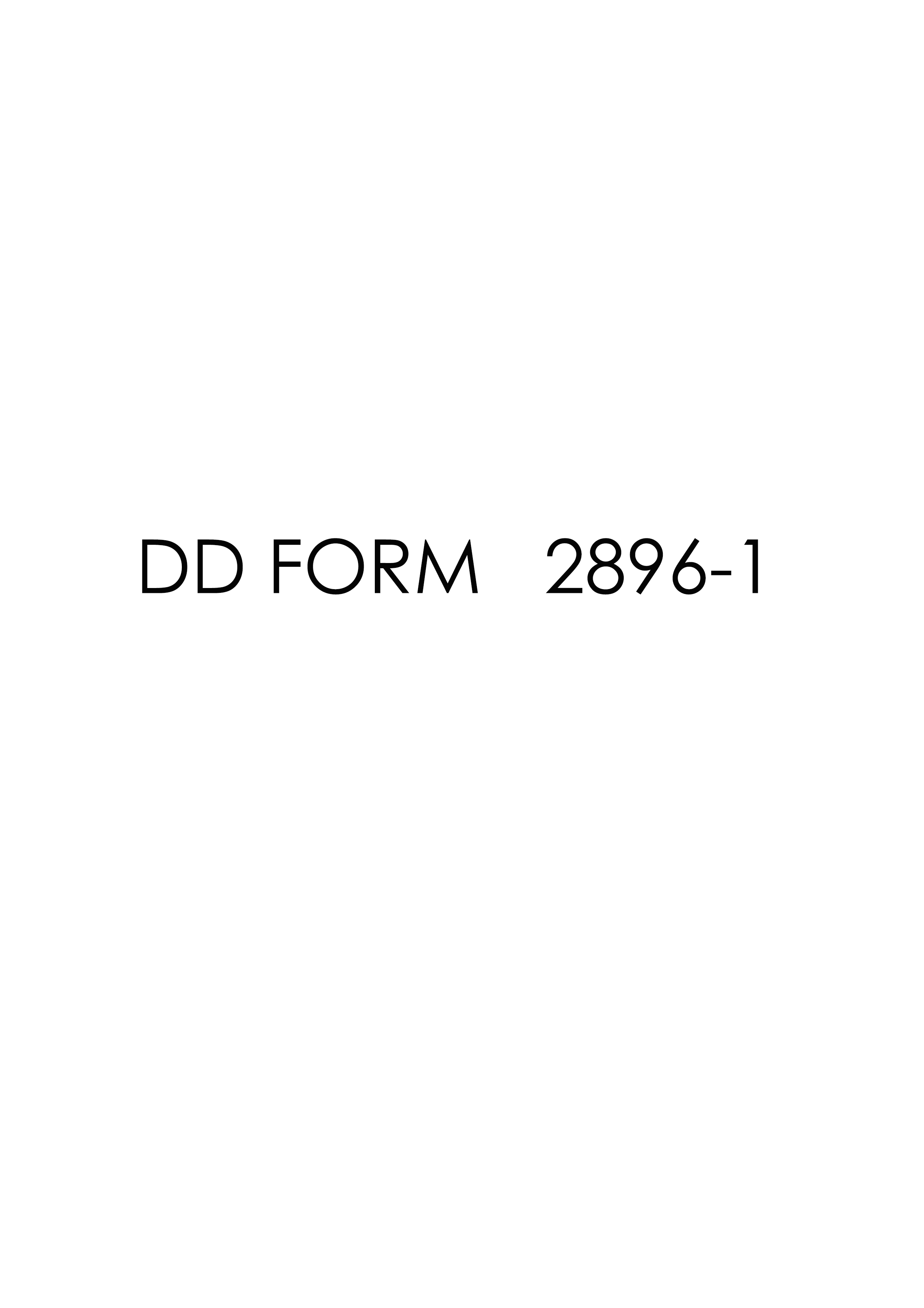 Download Fillable dd Form 2896-1