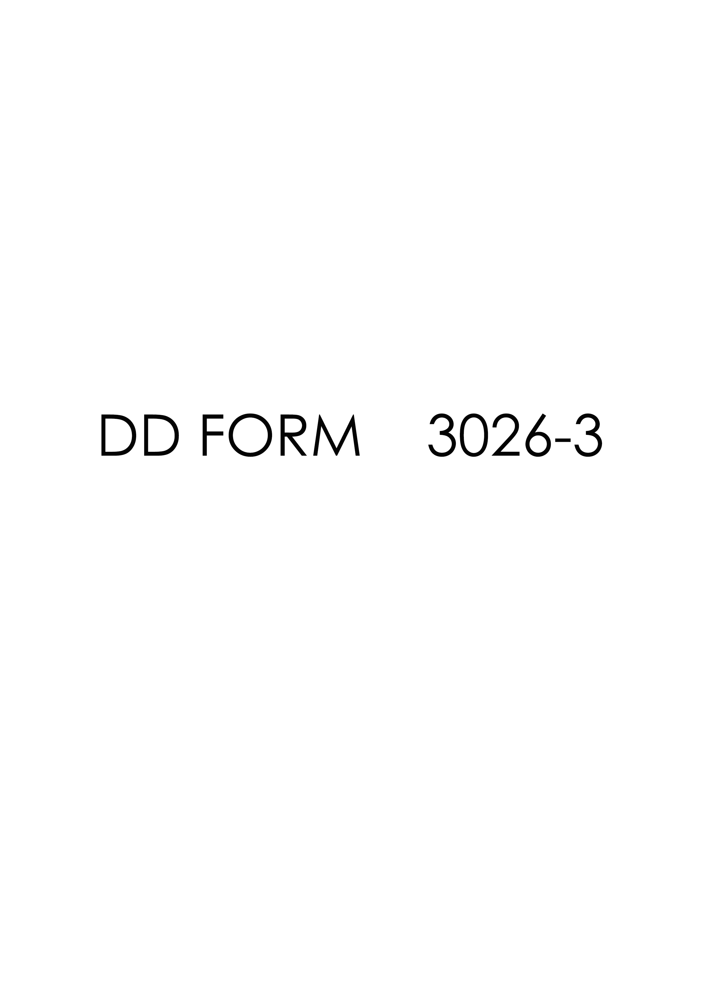 Download Fillable dd Form 3026-3