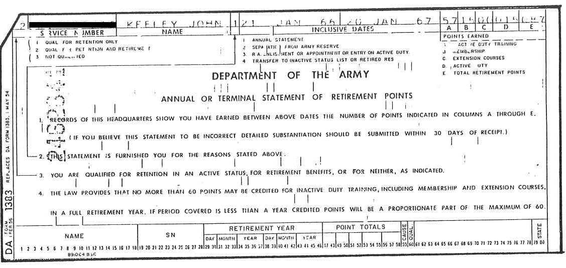 DA Form 1383 form preview