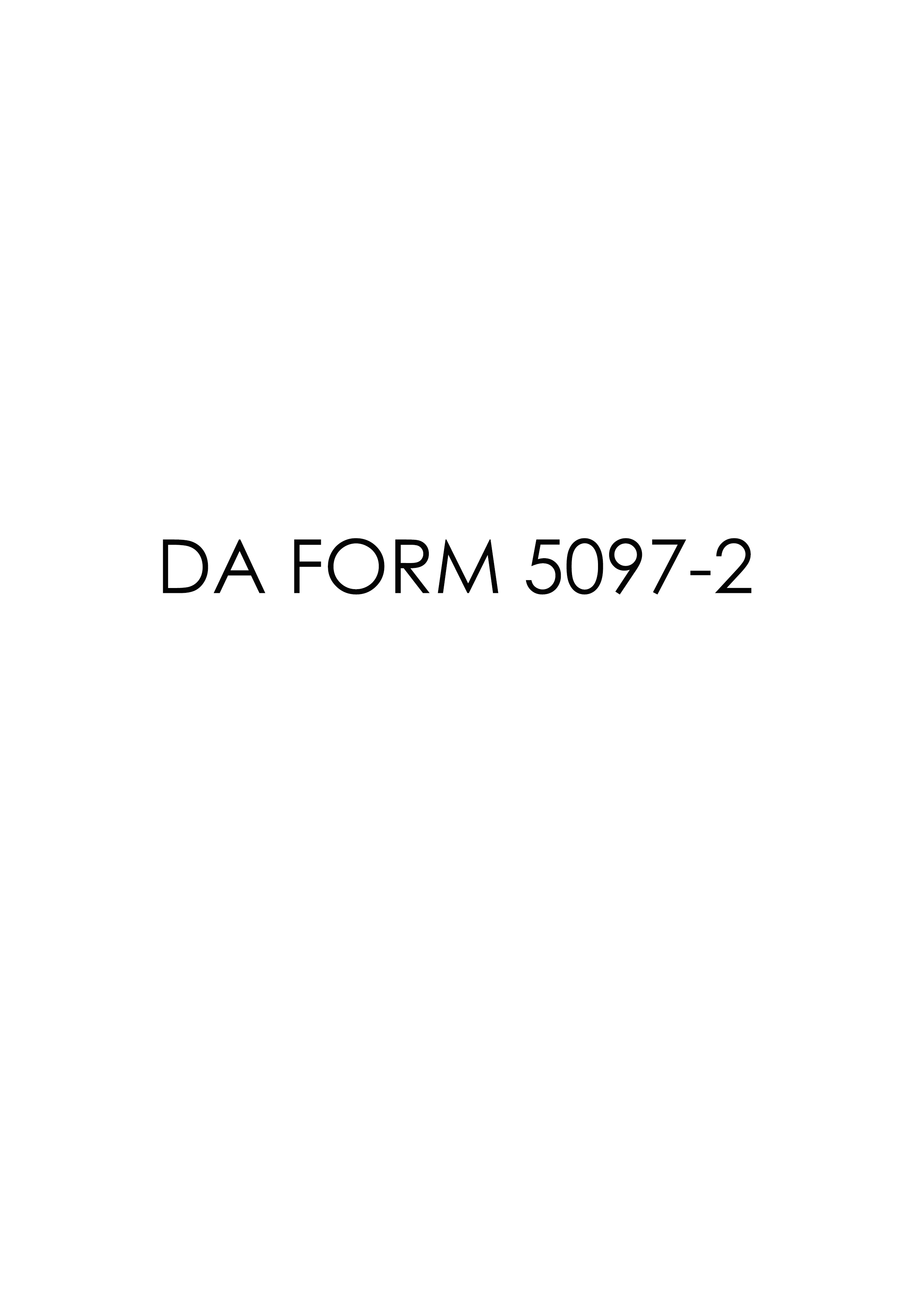 DA Form 5097-2 form preview