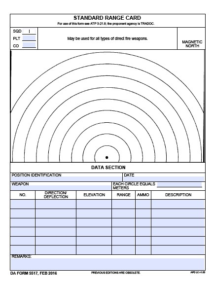 DA Form 5517 form preview