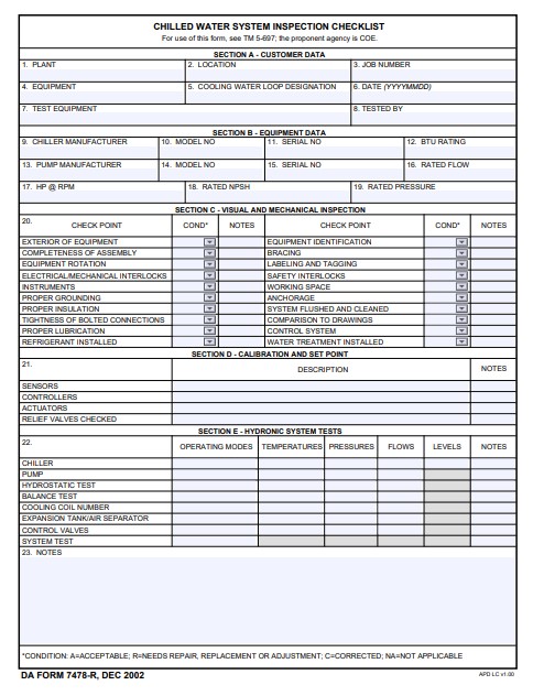 DA Form 7478-R form preview
