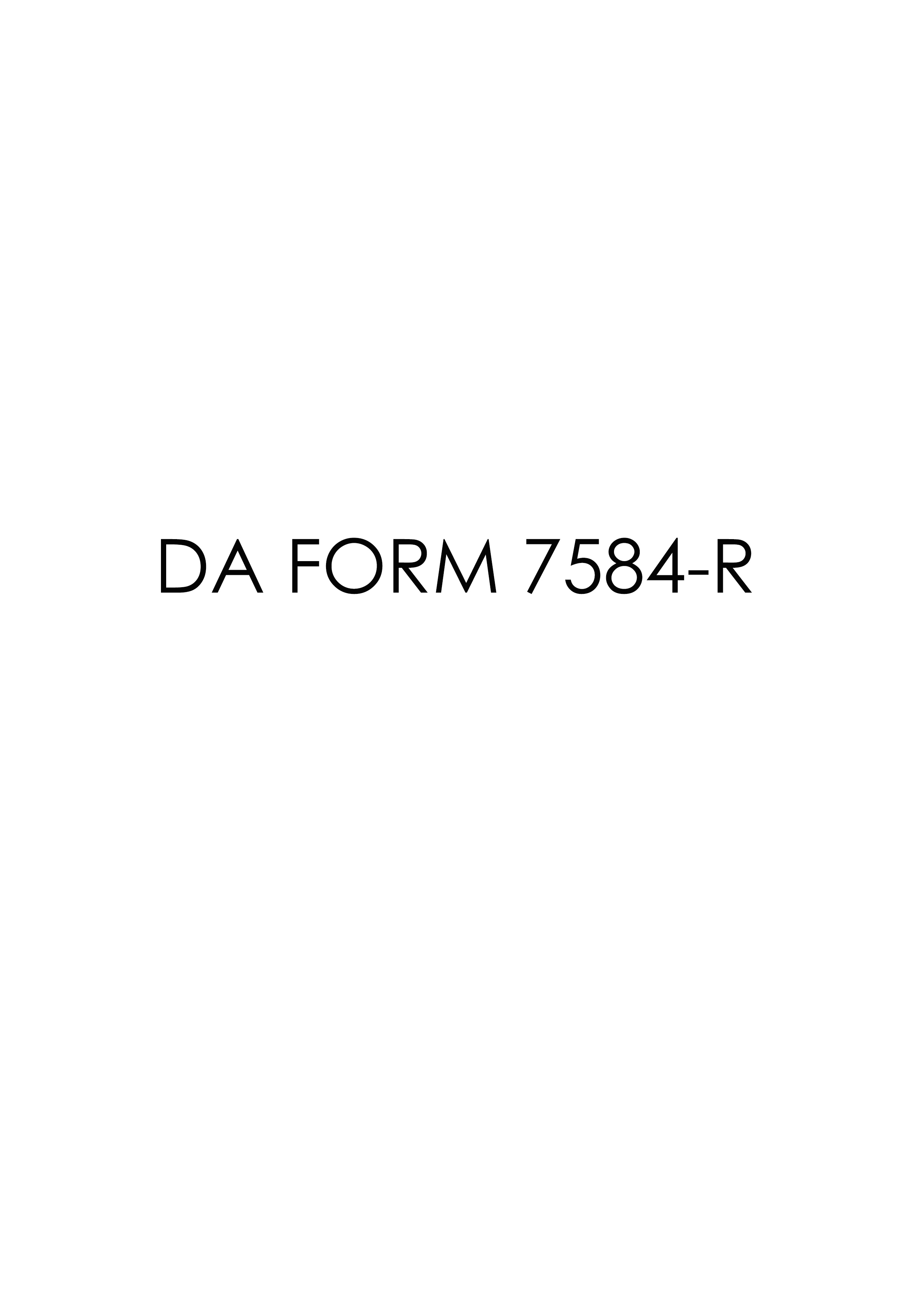 DA Form 7584-R form preview