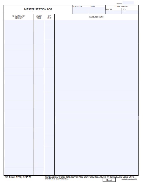DD Form 1753 form preview