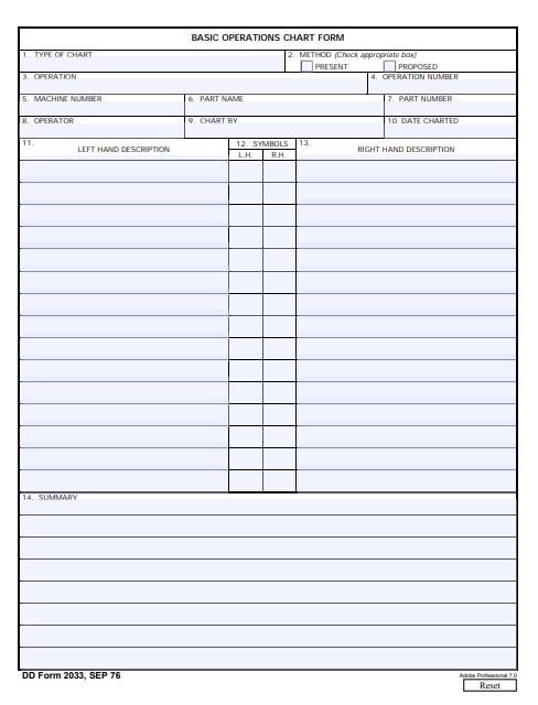 DD Form 2033 form preview
