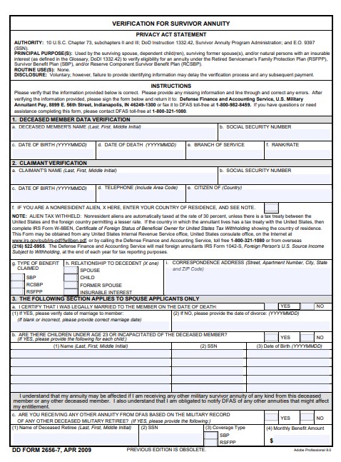 DD Form 2656-7 form preview