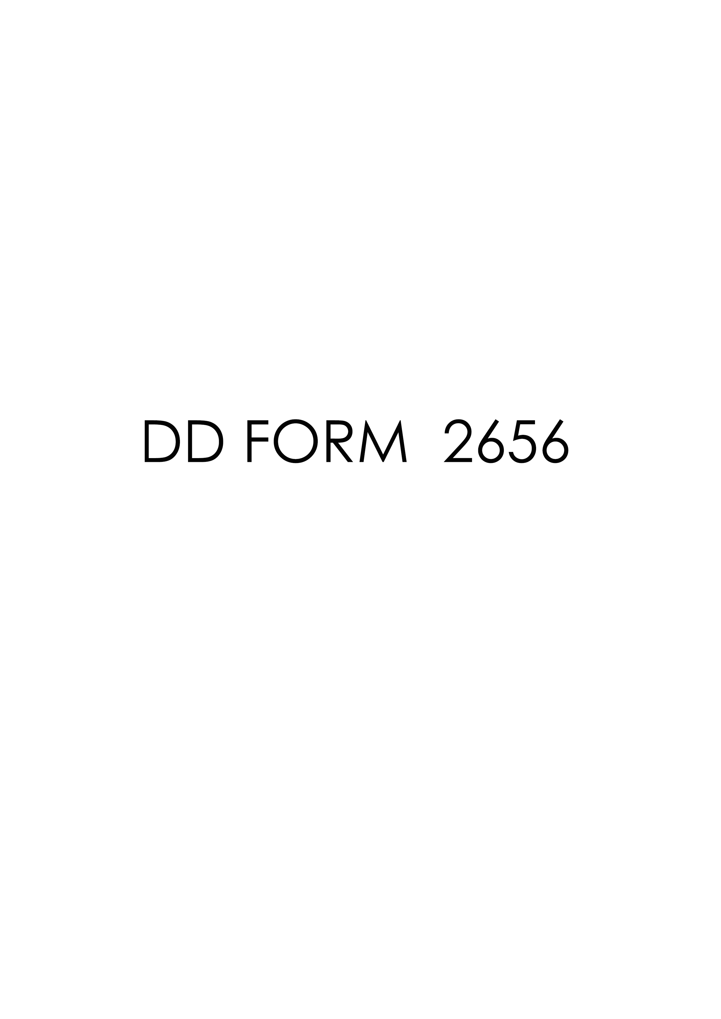 DD Form 2656 form preview