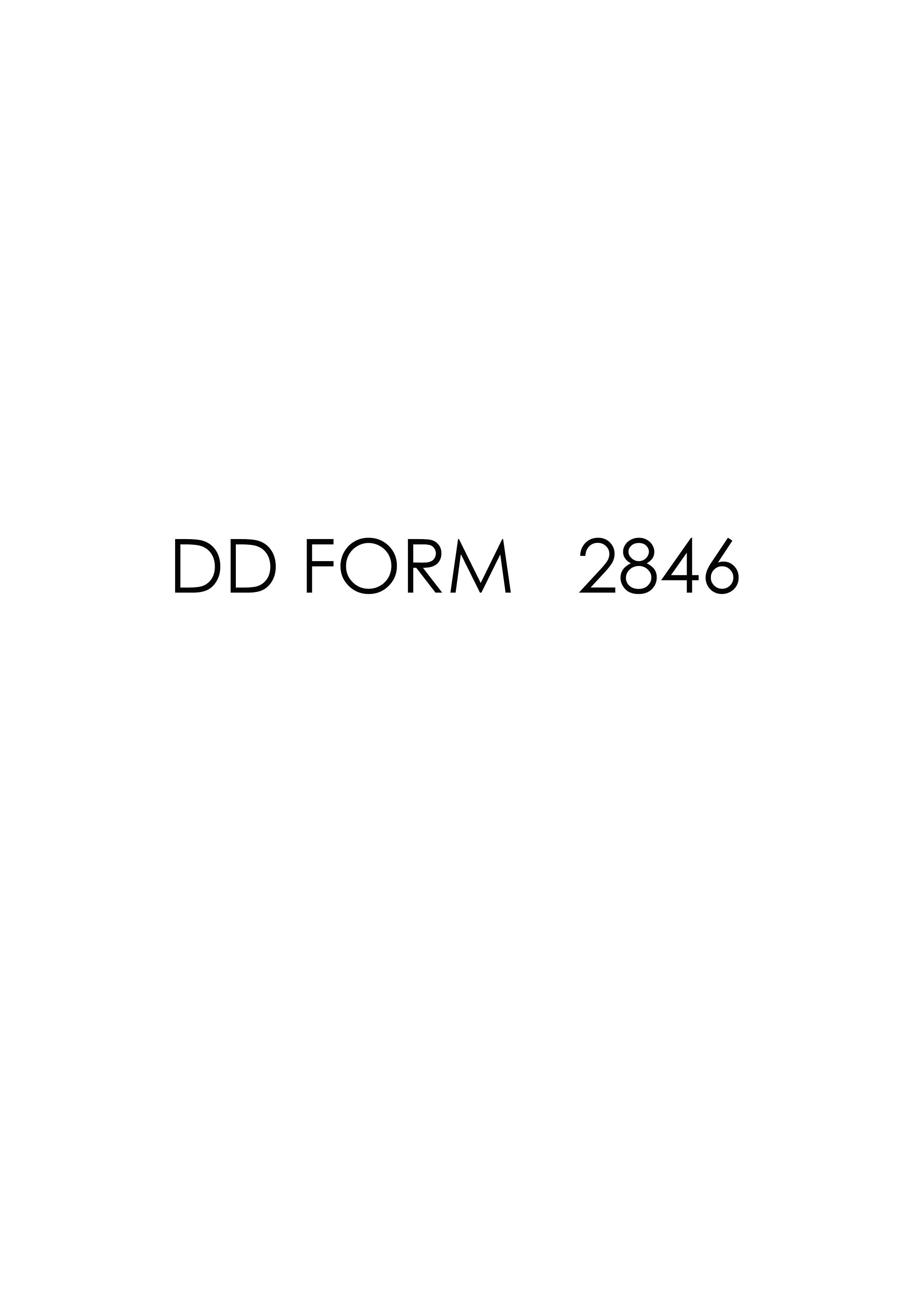 DD Form 2846 form preview