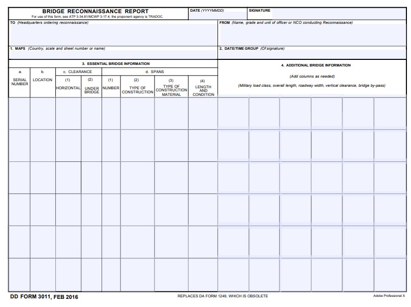 DD Form 3011 form preview